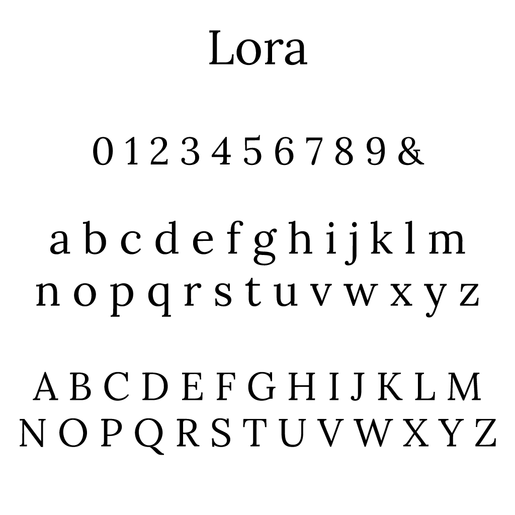 Lora Font Example