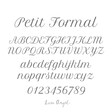 Petit Formal Font Collage