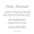 Petit Formal Font Collage