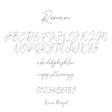 Graphic of Reman Font for Personalised Constellation Starry Velvet Christmas Stocking