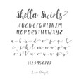 Shella Swirls font graphic for the Personalised Name Mini Round Travel Jewellery Case in Mustard Yellow