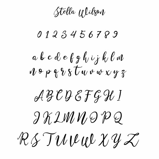 Font Example for Personalisation