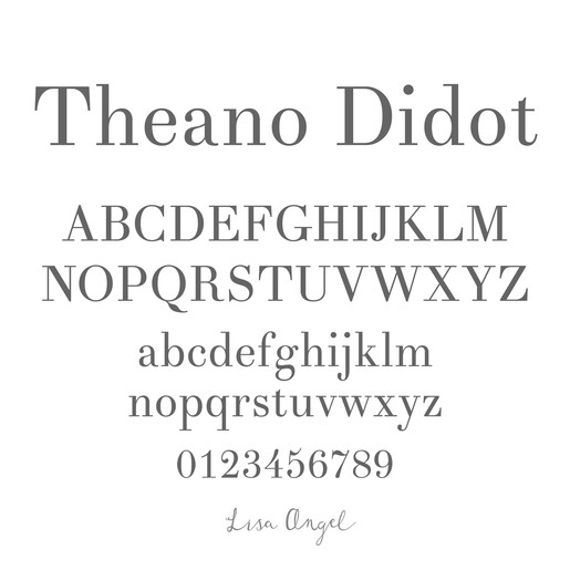 Theano Didot Font Collage