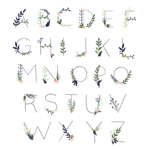 Lisa Angel Floral Initials