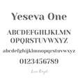 Yeseva One Font Graphic for the Personalised Ceramic Speckled Trophy