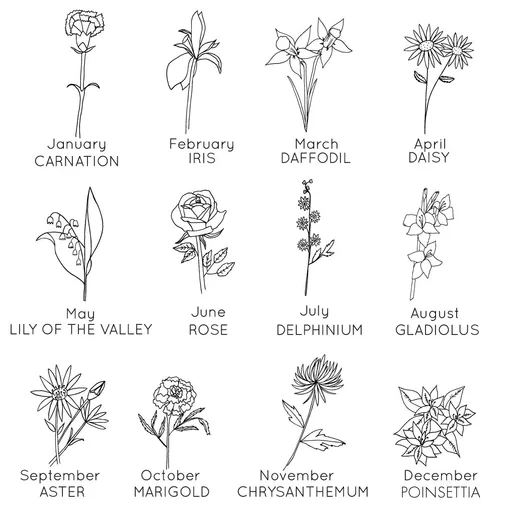 Lisa Angel Ladies' Engraved Personalised Birth Flower Cocktail Glass