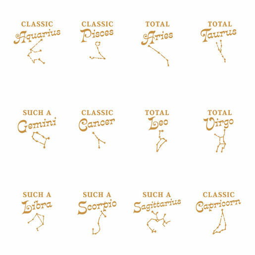 Star Sign Phrase Graphic for the Star Sign Ceramic Speckled Trophy