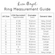 Liusa Angel Ring Sizing Chart