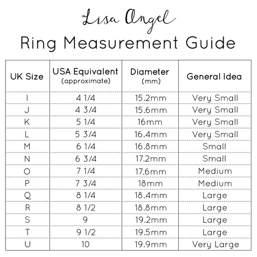 Ring Measurement Chart Uk