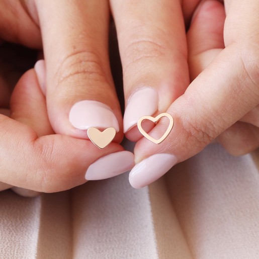 mismatched heart earrings