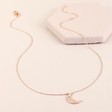 Constellation Moon Pendant Necklace in Rose Gold