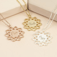 Personalised Mandala Pendant Necklace
