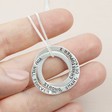 Ladies' Personalised Sterling Silver Large Russian Ring Necklace