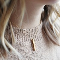 Personalised Gold Sterling Silver Bar Necklace