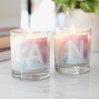 Personalised Watercolour Initial Scented Candle