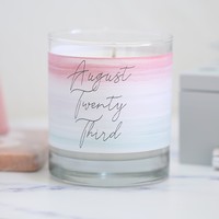 Personalised Watercolour Scented Candle