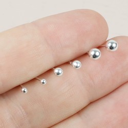 Sterling Silver Ball Stud Earrings