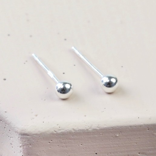 3mm Platinum Ball Earrings Studs JL PT E 182 –