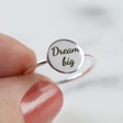 Personalised Sterling Silver Disc Ring