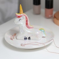Iridescent Unicorn Jewellery Dish