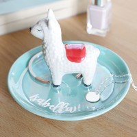 Personalised Iridescent Llama Jewellery Dish