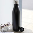 Lisa Angel Sagaform Large 'Hot and Cool' Stainless Steel Travel Bottle in Black