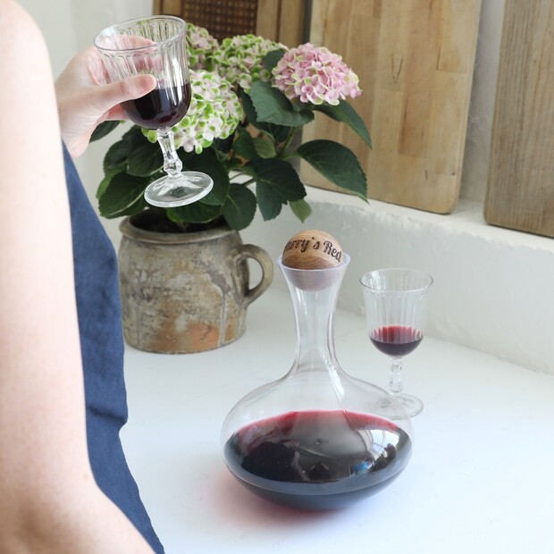 Sagaform Wine Carafe with Personalised Stopper Lisa Angel