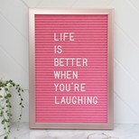 Felt Letter Board in Hot Pink and Rose Gold