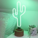 Large Cactus Neon Touch Lamp