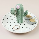 Polka Dot Cactus Jewellery Dish