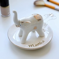 Personalised Elephant Jewellery Dish