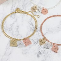 Personalised Triple Charm Bracelet