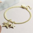 Lisa Angel Ladies' Gold Personalised Double Star Bracelet