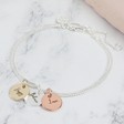 Lisa Angel Ladies' Engraved Personalised Triple Charm Bracelet