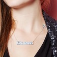 Lisa Angel Handmade Acrylic Name Necklace on Model