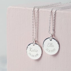 Personalised Christening Pendant Necklace