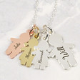 Ladies' Personalised 4 People Family Necklace