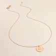 Lisa Angel Ladies' Personalised Hand-Stamped Disc Pendant Necklace