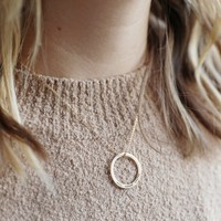 Personalised Gold Sterling Silver Family Hoop Necklace