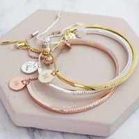 Personalised Crystal Bar Bangle