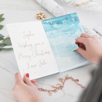 Personalised 12 Days Charm Bracelet Advent Calendar in Rose Gold
