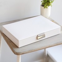 Stackers Silver and White Classic Jewellery Box Lid