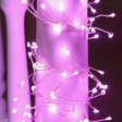 Mains Powered LED Pink Firefly String Lights