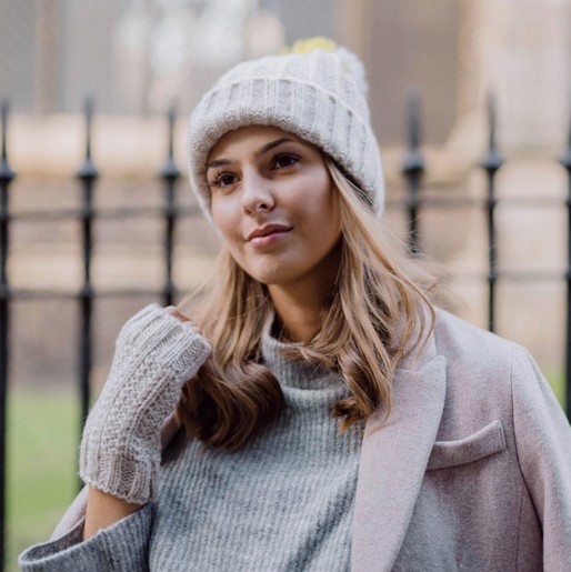 colourful bobble hat