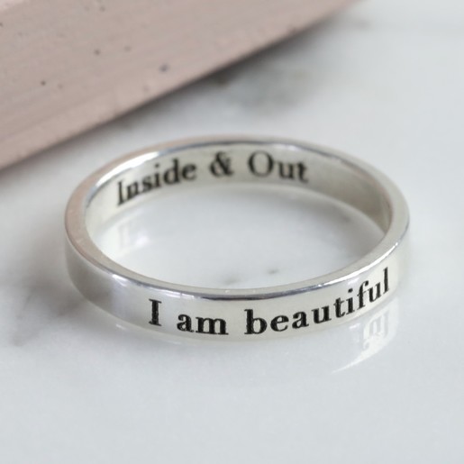 Personalised Quote Sterling Silver Ring | Lisa Angel