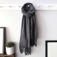 Lambswool Scarf in Dark Grey