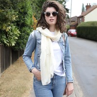 Metallic Elephants Foil Scarf