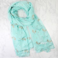 Personalised Metallic Mermaids Foil Scarf