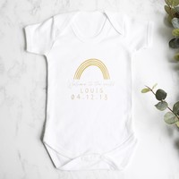 Personalised 'Welcome' Short Sleeved Babygrow