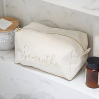 Personalised Name Canvas Accessory Pouch
